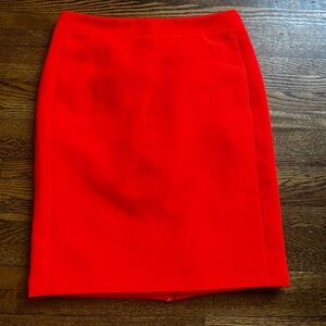 J.Crew The Pencil Skirt Size 2 Bright Red Orange